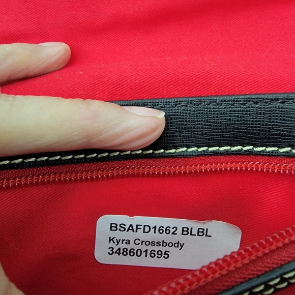 Dooney and Bourke Saffiano Kyra crossbody black European leather see more... - Picture 8 of 16